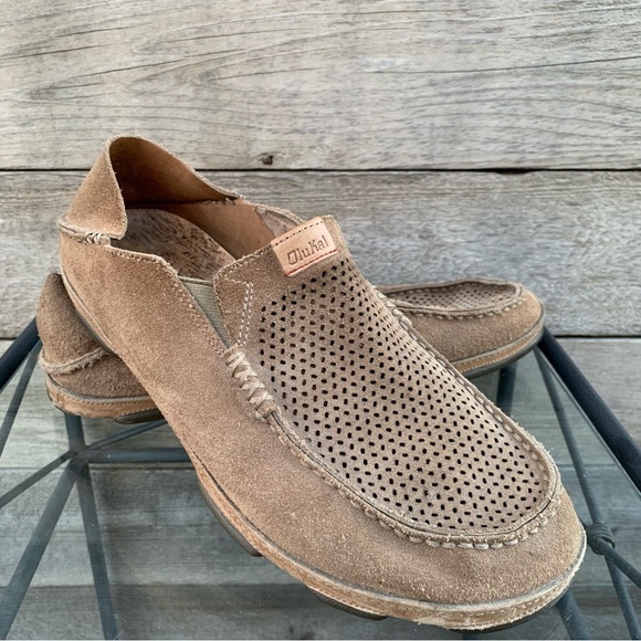 OluKai Other - Olukai Moloa Kohana Shoe Mens 13 Convertible Slip On Comfort Suede Perforated